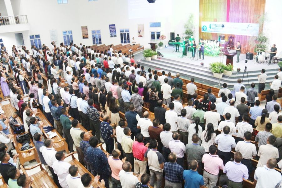 A section of the congregation during the 4th Naga Missionary Conference at Sangtam Baptist Church Dimapur.